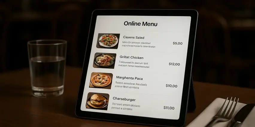 مزایای منوی آنلاین